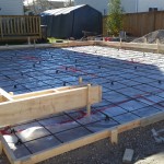 Concrete Garage Pad With Curb Walls Formwork 
